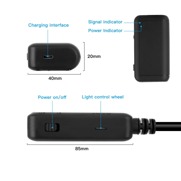 Telecamera ispezione endoscopio WIFI F220 5,5 mm HD 5MP 5 m