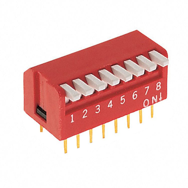 Dip switch 8 vie passo 2,54 mm