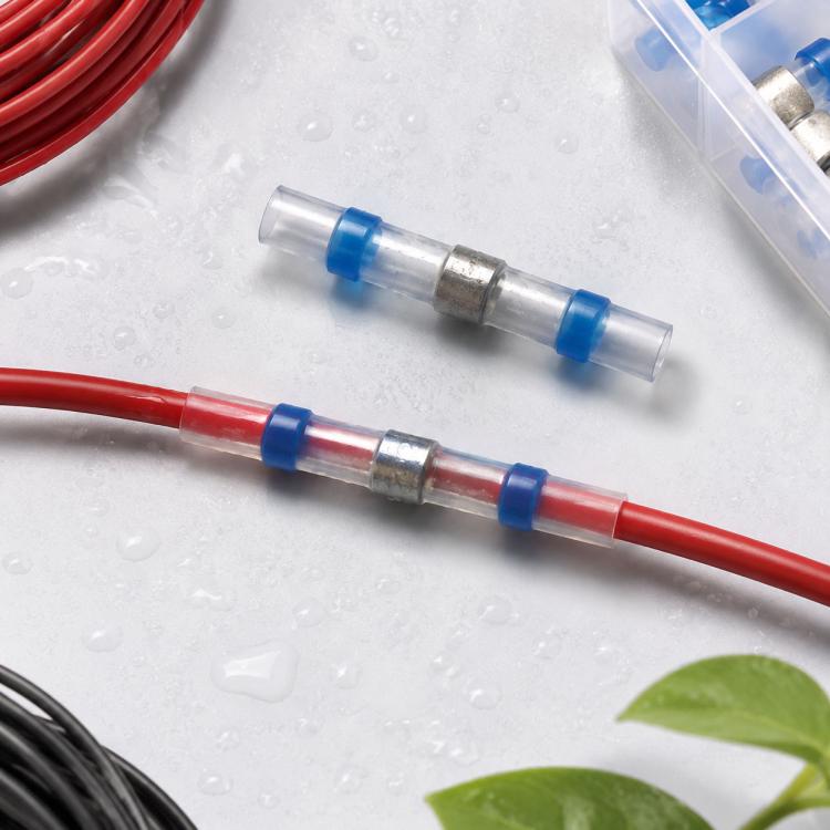100 pz Terminali filo termoretraibili 1.5-2.5mm blu