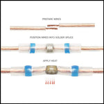 Connettori termorestringenti 4-6mm gialli 100 pezzi
