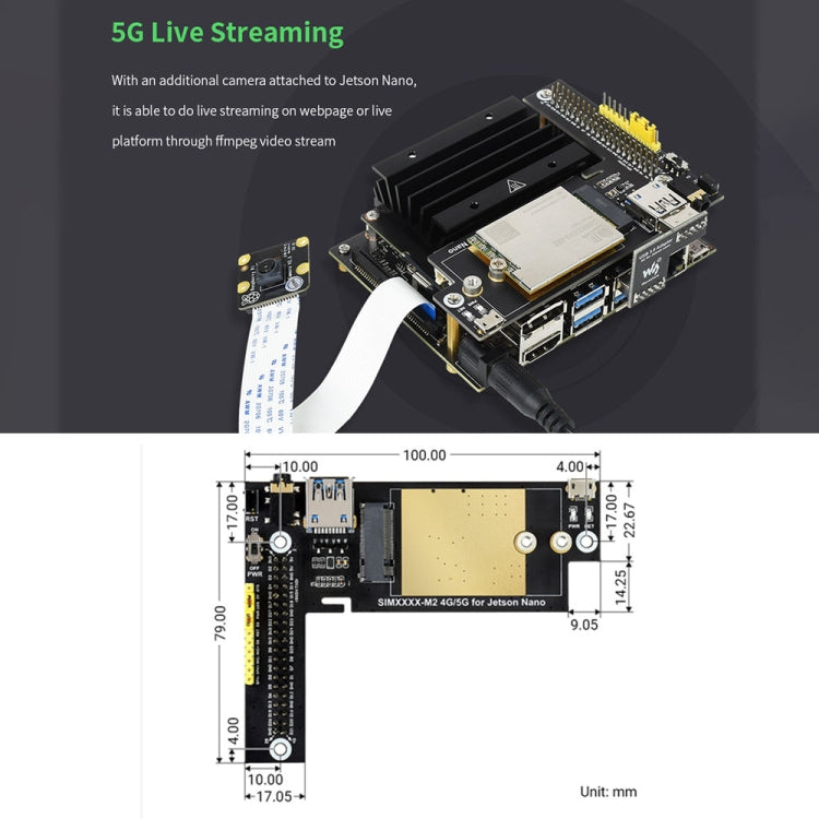 Modulo 5G SIM8202G-M2 Snapdragon X55 per Jetson Nano