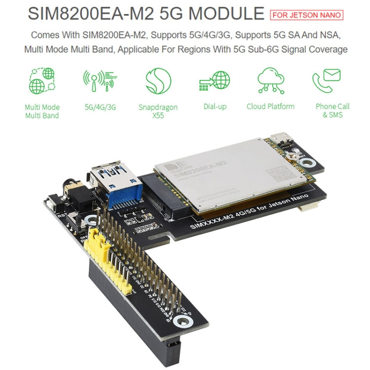 Modulo 5G SIM8200EA-M2 Snapdragon X55 per Jetson Nano