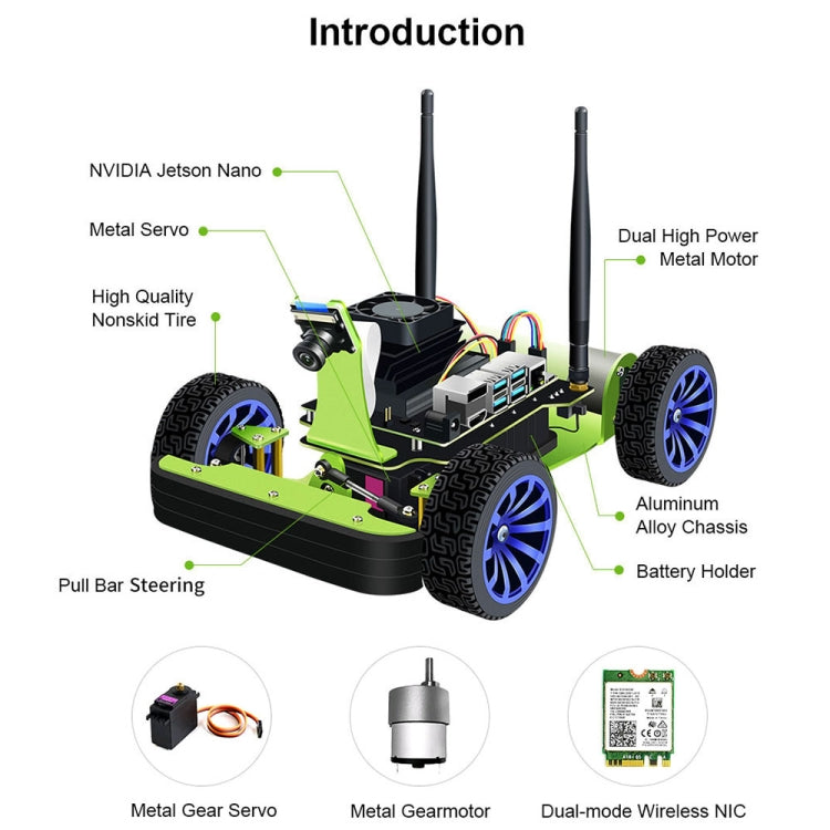 Kit AI Waveshare JetRacer robot da corsa con Jetson Nano