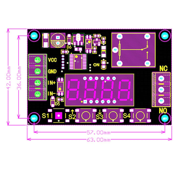 Modulo relè temporizzato 12V con trigger e ciclo ON/OFF