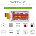 Pannello display Waveshare 2,36 pollici 296x168 E-Paper
