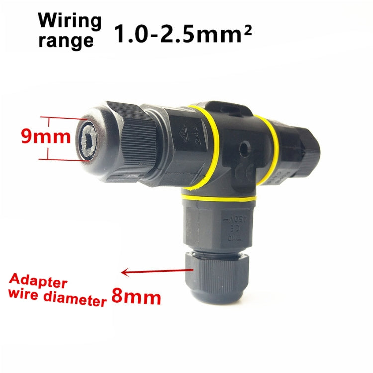 Connettore cavo tipo T 3 pin impermeabile IP68 XYT21