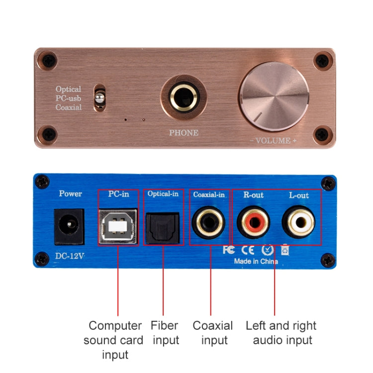 Amplificatore audio digitale con DAC NK-P90 in fibra coassiale