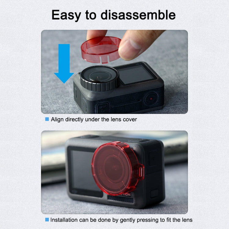 Filtro lenti colorate rotondo a scatto per DJI Osmo Action