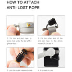 Clip anti-smarrimento con corda per DJI Osmo Mobile 3