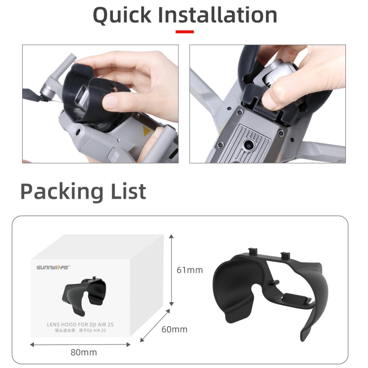 Parasole per obiettivo DJI Air 2S e Mavic Air 2