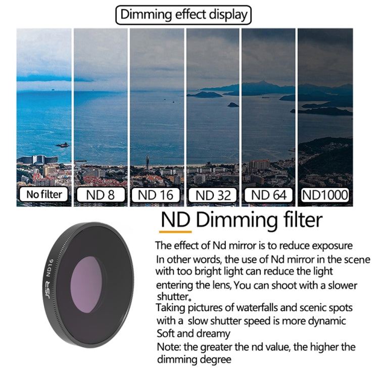 Filtro obiettivo 4 in 1 UV CPL ND16 ND32 per DJI Osmo Action 3