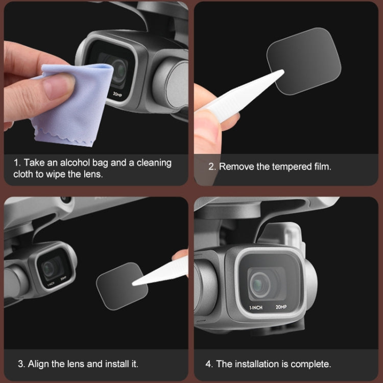 Pellicola vetro temperato per lenti DJI Mavic Air 2