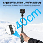 VT-14 Treppiede magnetico da tavolo con testa a sfera telescopica e asta per selfie per GoPro e action camera, VT-10