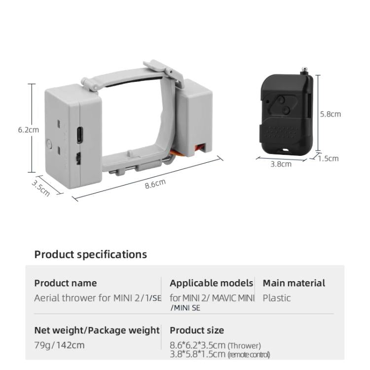 Lanciatore parabolico per DJI Mini 2 e Mavic Mini