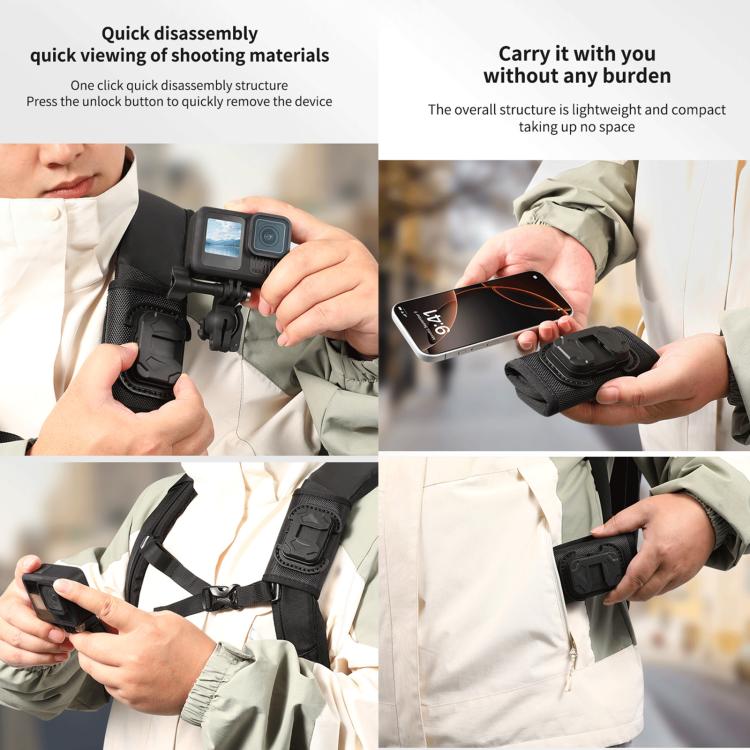 Clip universale per zaino STARTRC con chiusura a strappo