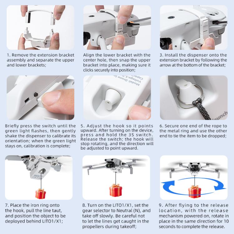 Lanciatore parabolico per DJI Lito 1 e X1