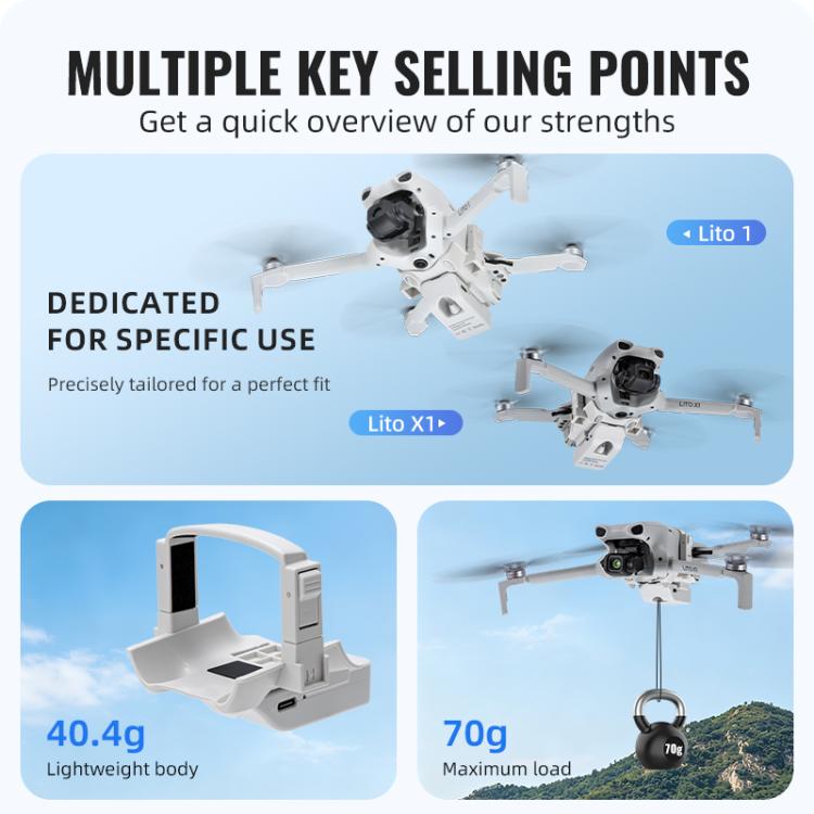 Lanciatore parabolico per DJI Lito 1 e X1