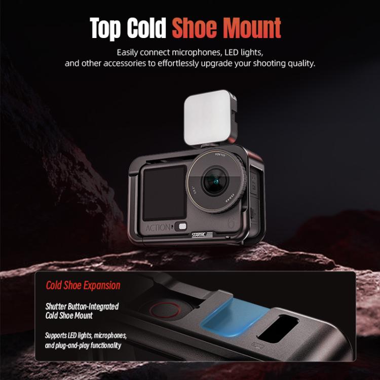 Telaio in metallo con attacco a slitta per DJI Osmo Action 6