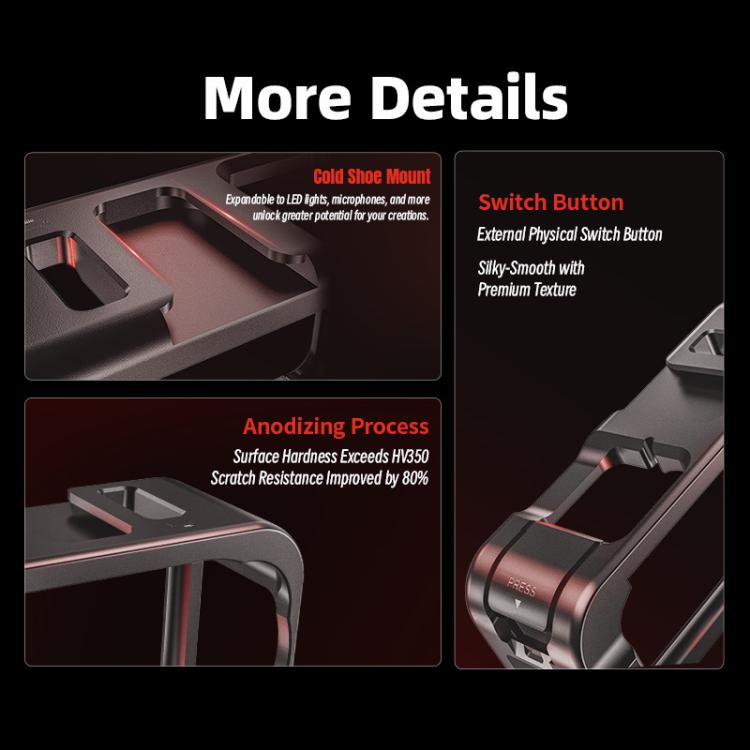 Telaio in metallo con attacco a slitta per DJI Osmo Action 6