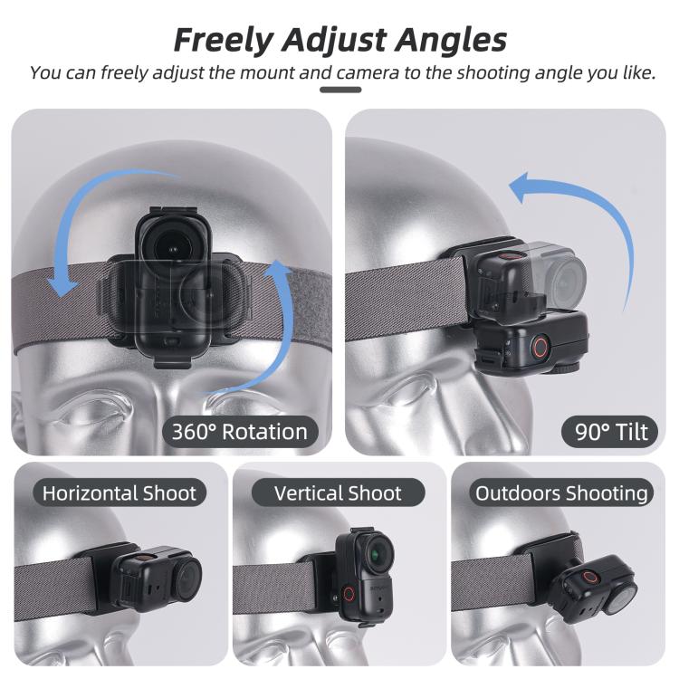 Fascia per la testa regolabile 360° per DJI Osmo Nano