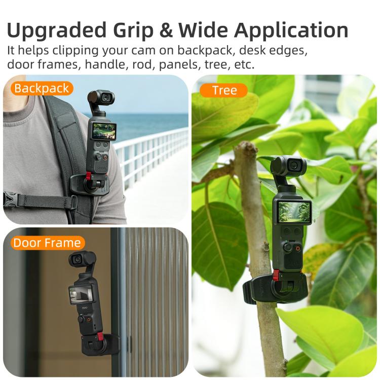 Clip magnetica regolabile per DJI Osmo Pocket 4 e 3