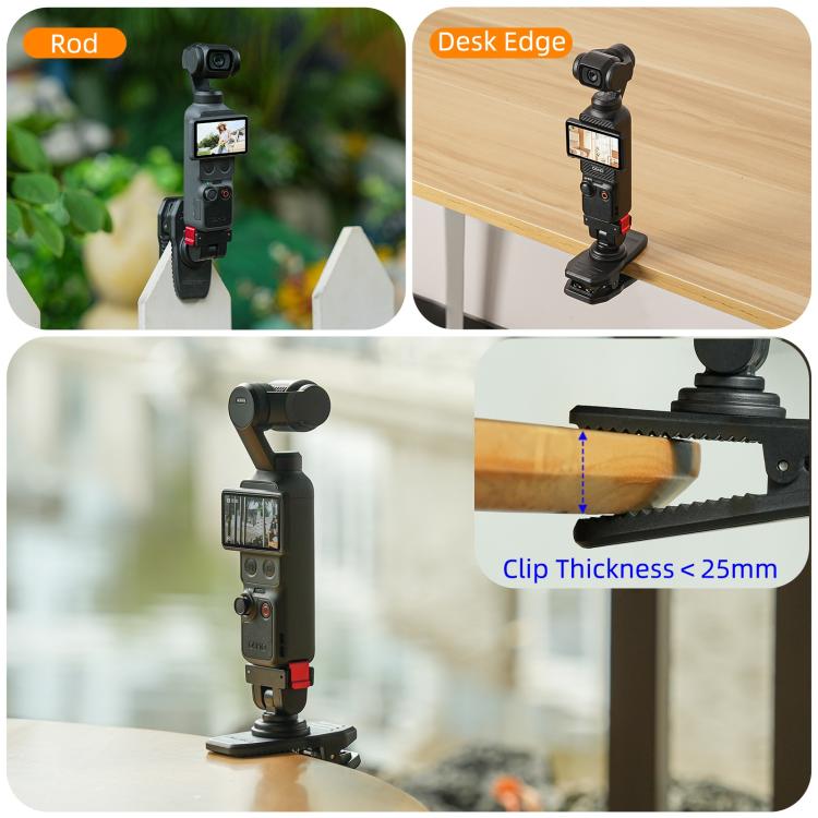 Clip magnetica regolabile per DJI Osmo Pocket 4 e 3