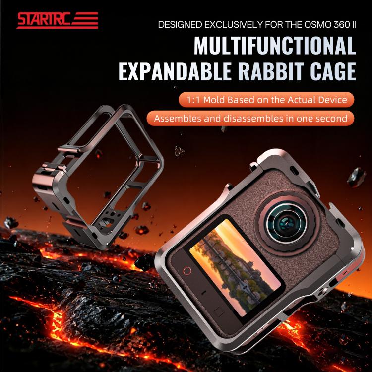Telaio in metallo STARTRC con slitta a caldo per DJI Osmo 360 / 360 II, For DJI Osmo 360 / 360 II
