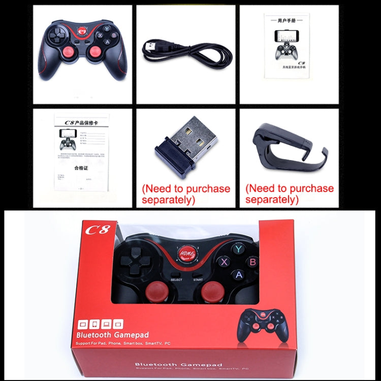 Gamepad Bluetooth C8 per Android, iOS e PC