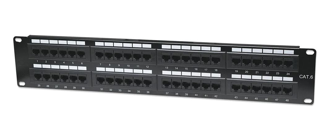 Pannello Patch UTP 48 posti RJ45 cat 6 E5070