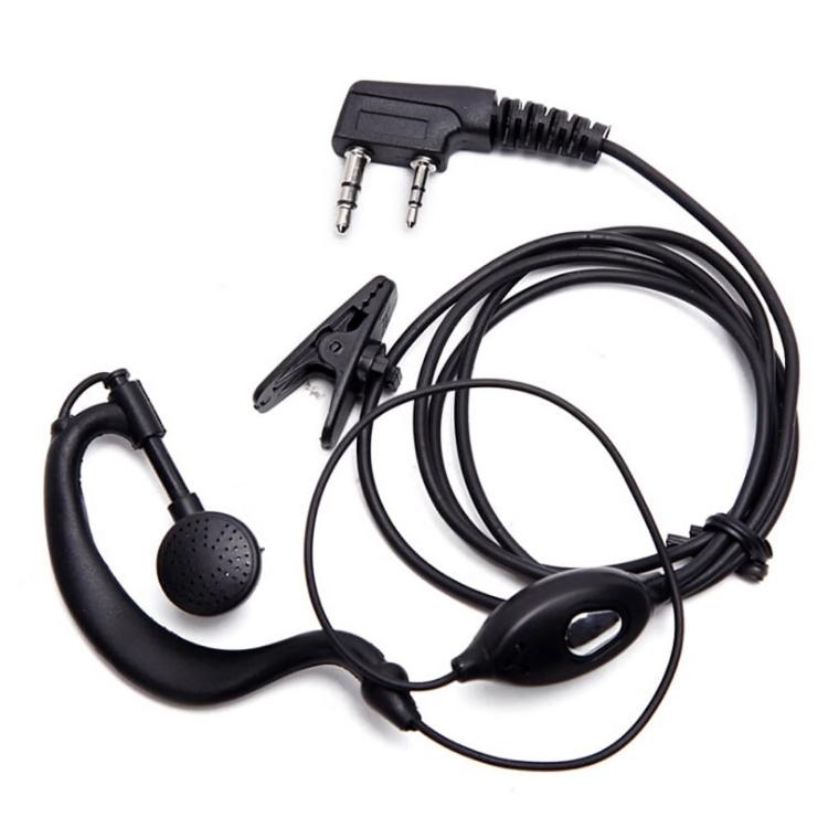 Auricolare Baofeng per walkie talkie con microfono PTT e doppio jack