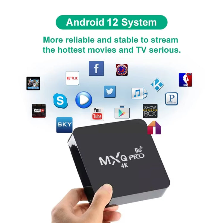 Lettore multimediale MXQ 4K Full HD Android 9.0 TV Box