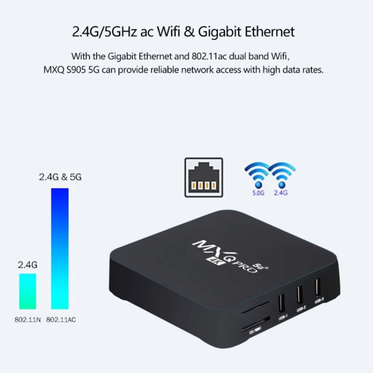 MXQ Pro 5G 4K TV Box Android 1GB RAM 8GB ROM