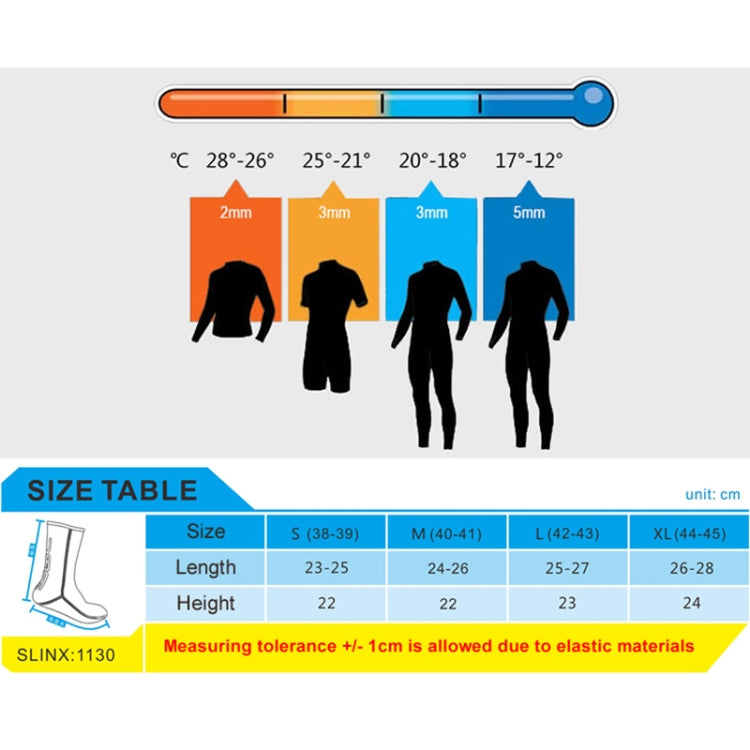 Calzini da immersione in neoprene 3 mm antiscivolo S-XL