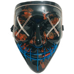 Maschera LED luminescente per festa Halloween 21x18 cm