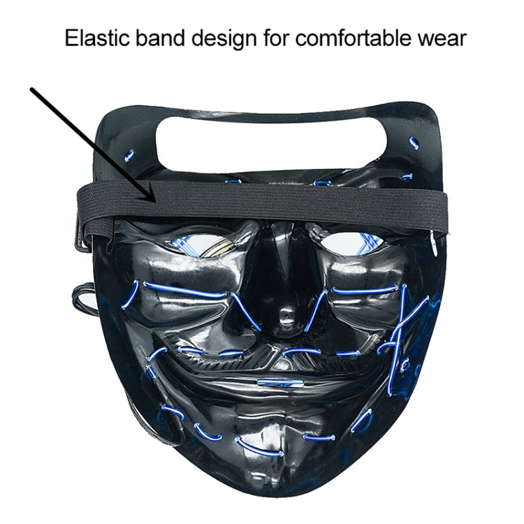 Maschera LED luminescente per festa Halloween 21x18 cm
