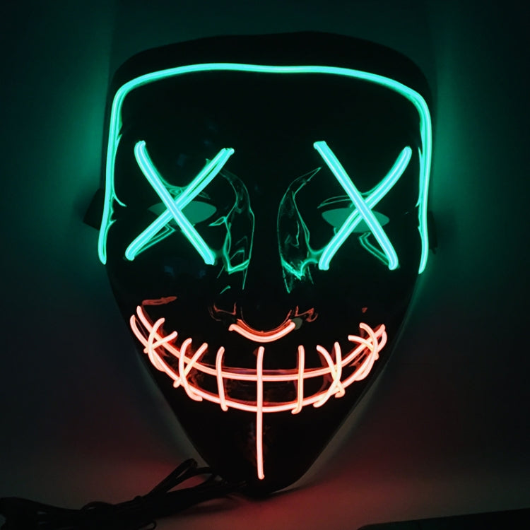 Maschera LED luminescente per festa Halloween 21x18 cm