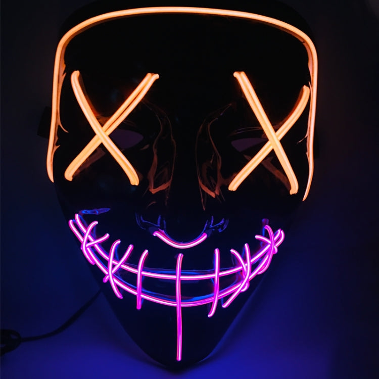 Maschera LED luminescente per festa Halloween 21x18 cm