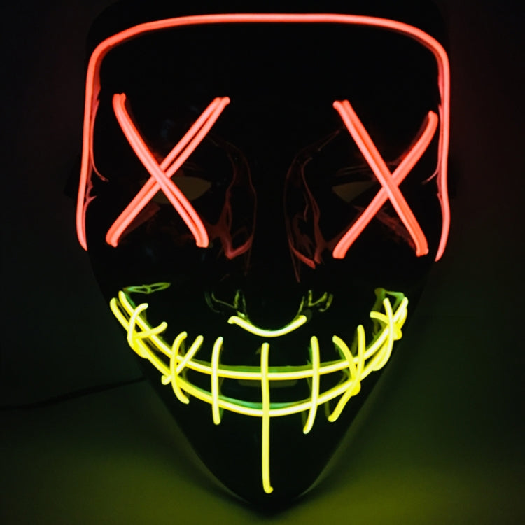 Maschera LED luminescente per festa Halloween 21x18 cm
