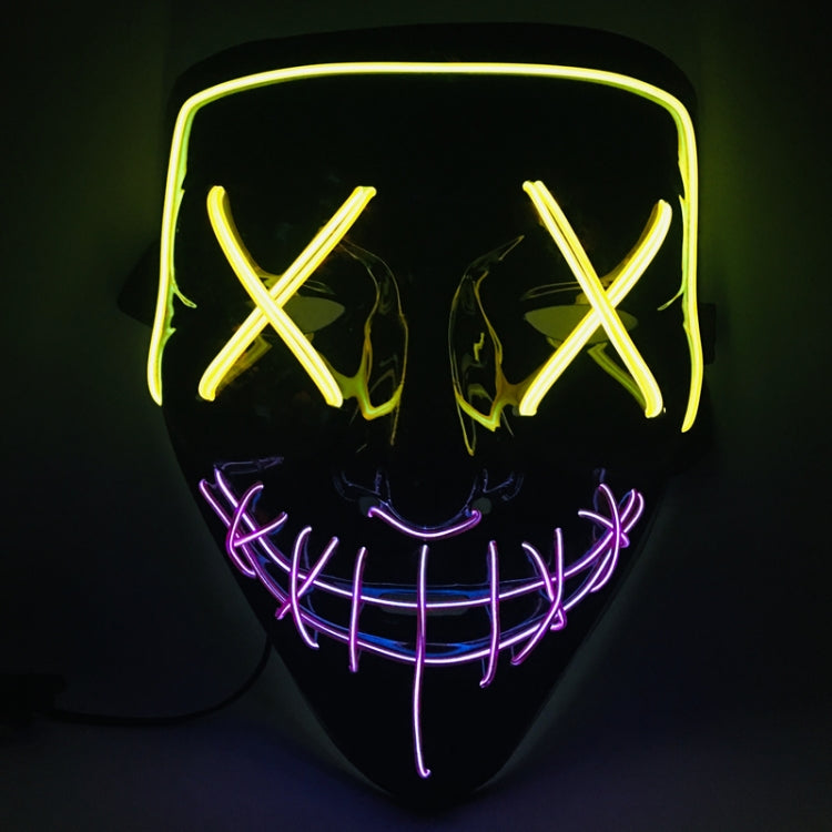 Maschera LED luminescente per festa Halloween 21x18 cm