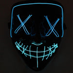 Maschera LED luminescente per festa Halloween 21x18 cm