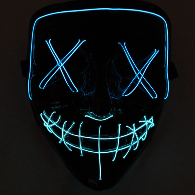 Maschera LED luminescente per festa Halloween 21x18 cm