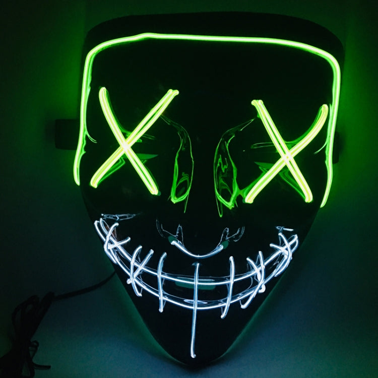 Maschera LED luminescente per festa Halloween 21x18 cm
