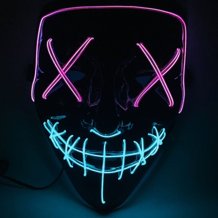 Maschera LED luminescente per festa Halloween 21x18 cm