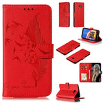 Custodia portafoglio in pelle per Galaxy J6+ con slot carte