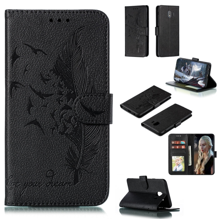 Custodia portafoglio in pelle per Galaxy J6+ con slot carte