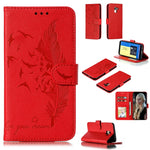 Custodia portafoglio in pelle per Galaxy J6+ con slot carte