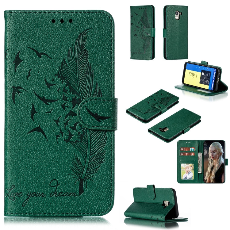 Custodia portafoglio in pelle per Galaxy J6+ con slot carte