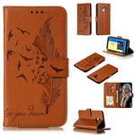 Custodia portafoglio in pelle per Galaxy J6+ con slot carte