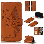 Custodia portafoglio in pelle flip per Samsung Galaxy M20
