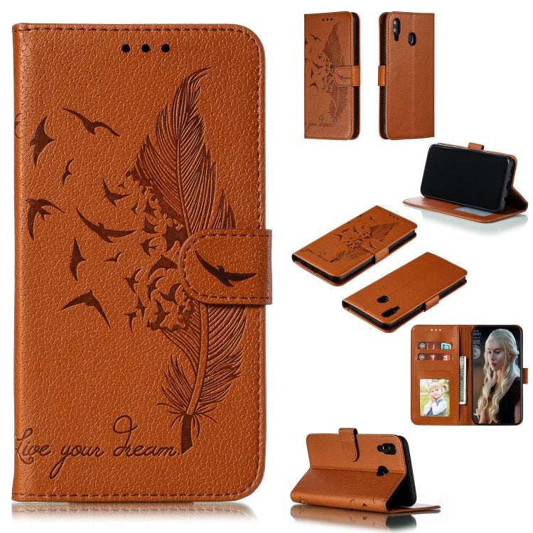 Custodia portafoglio in pelle flip per Samsung Galaxy M20